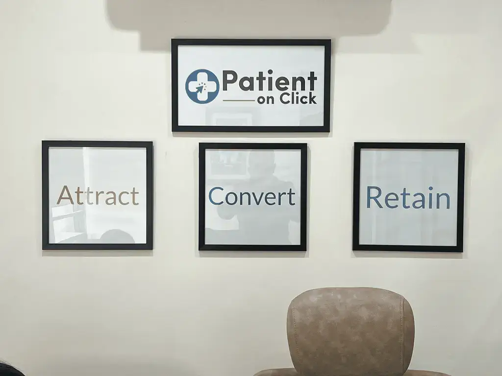 Patient on click office photo